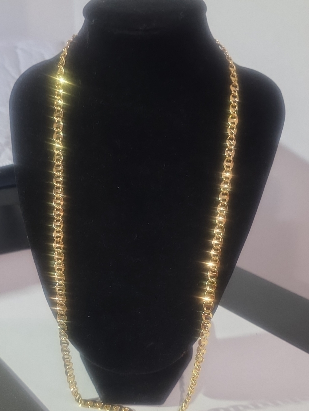 New 18K Gold Filled G-link Chain Necklace, 24inch, 5.2mm